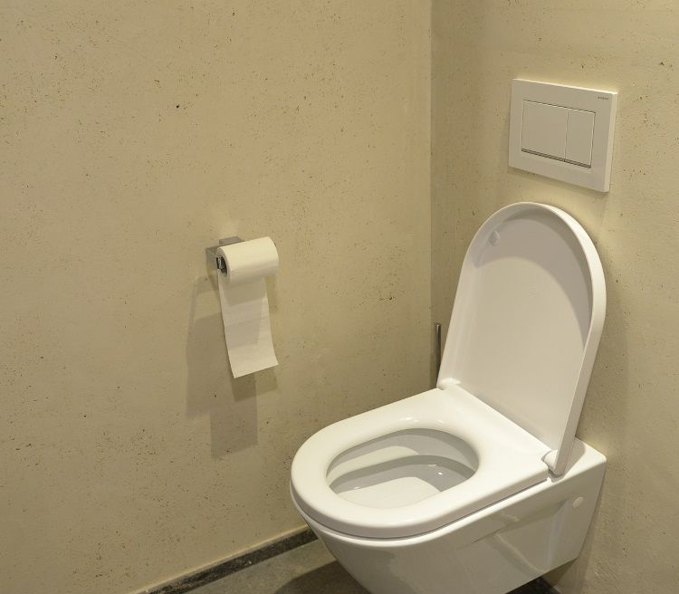 Darstellung eines spülrandlosen WCs.